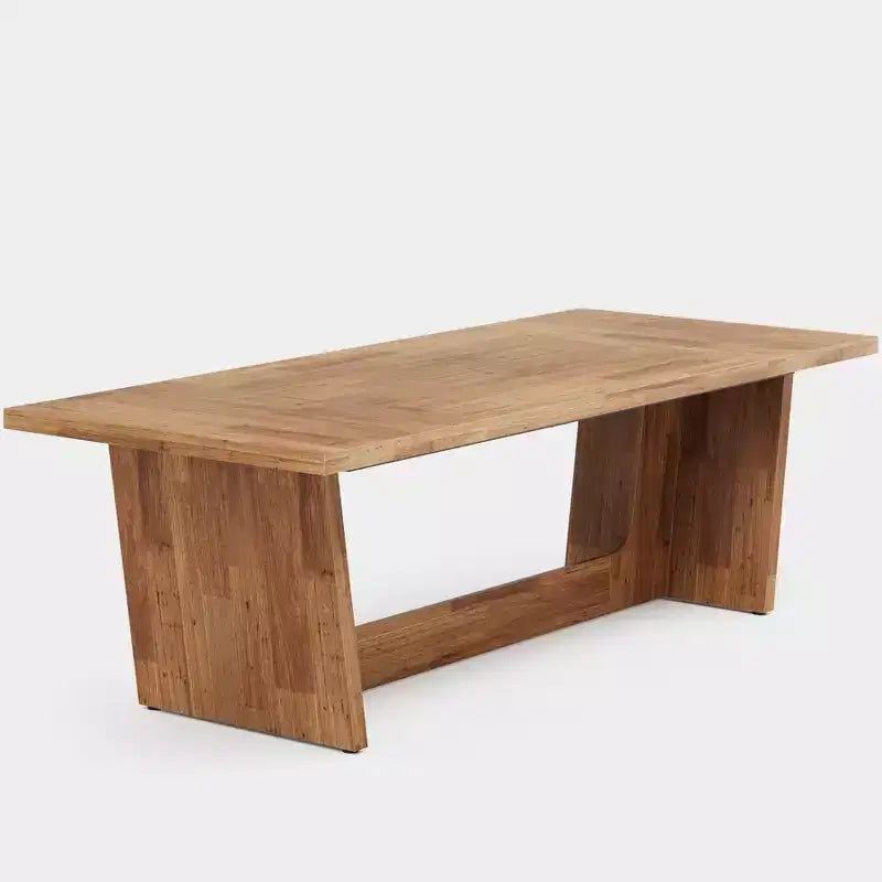 Table de salle à manger en bois de 180 cm, rectangulaire, style ferme, pour 6 à 8 personnes avec piédestal solide