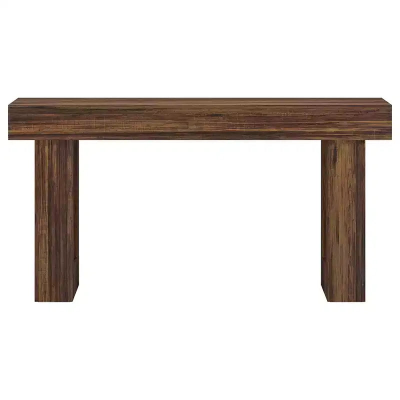 Table console de style rustique en bois de 63 pouces, table d'appoint d'entrée