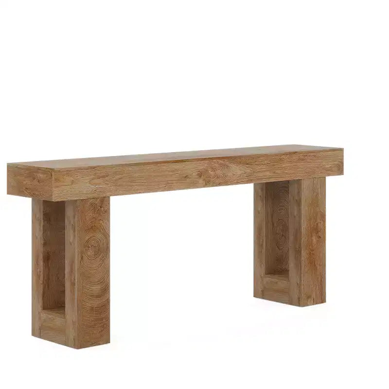 Table console de style rustique en bois de 63 pouces, table d'appoint d'entrée
