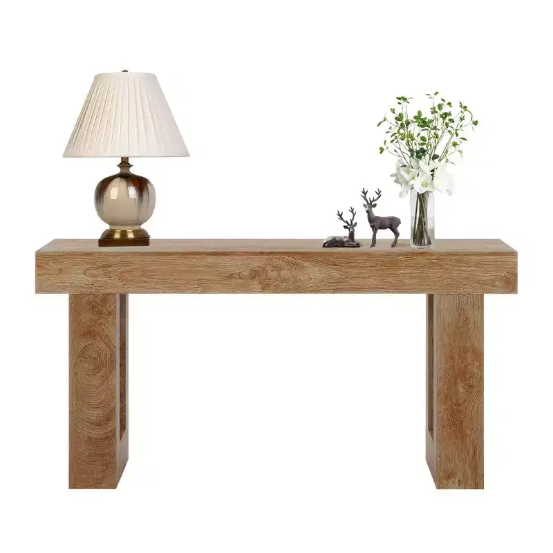 Table console de style rustique en bois de 63 pouces, table d'appoint d'entrée