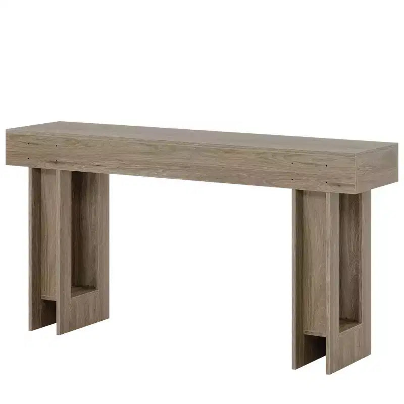 Table console de style rustique en bois de 63 pouces, table d'appoint d'entrée