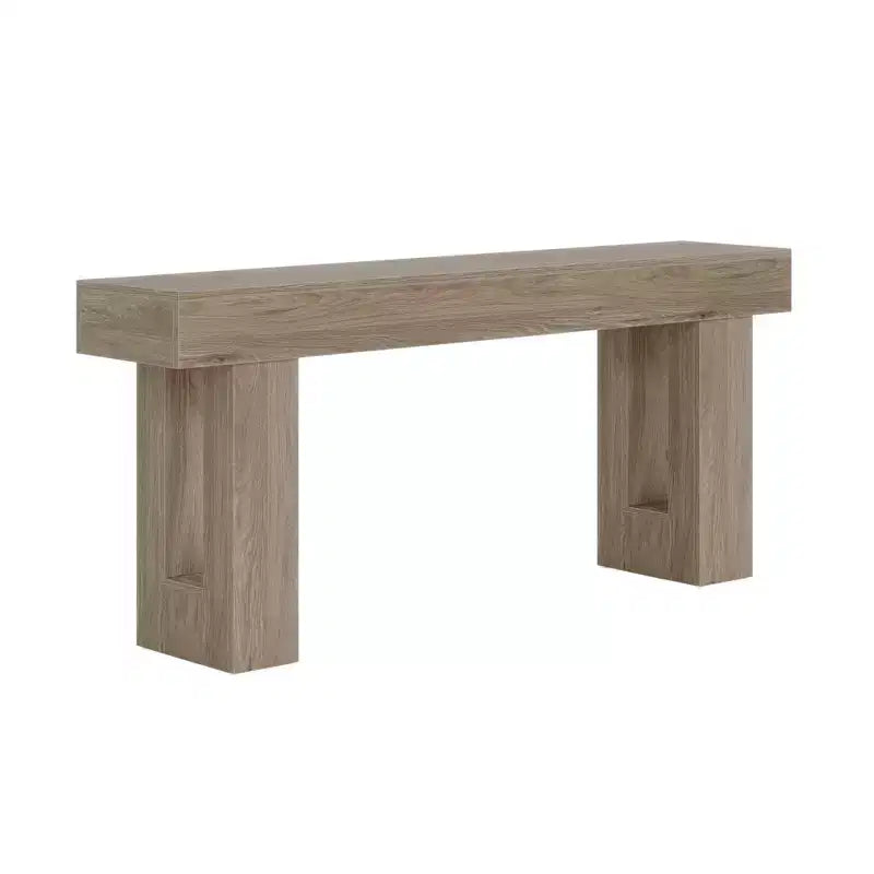 Table console de style rustique en bois de 63 pouces, table d'appoint d'entrée