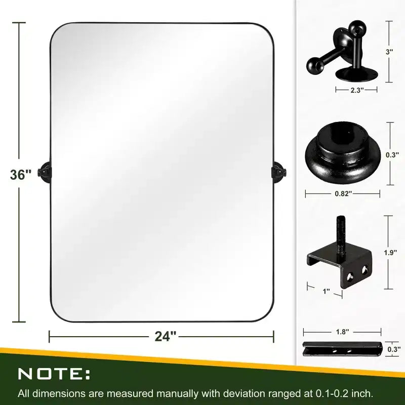 Miroir Penché Entier en Bois Massif de Couleur Naturelle à Cadre Arqué 64x21