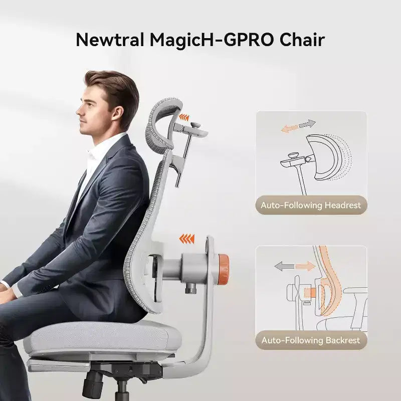 Chaise de bureau avec repose-pieds - accoudoirs 4D