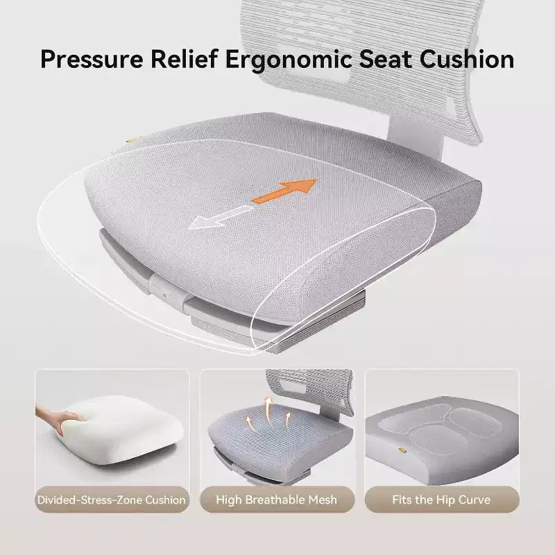Chaise de bureau avec repose-pieds - accoudoirs 4D