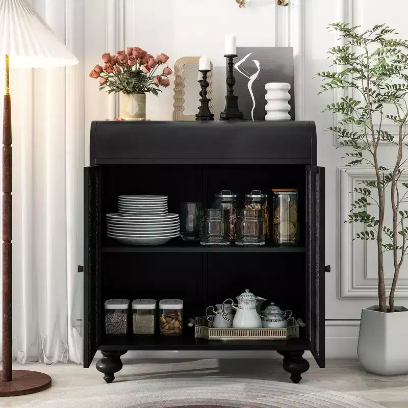 Meuble d'appoint Art avec 2 portes, buffet avec rangement, meuble de rangement décoratif vieilli