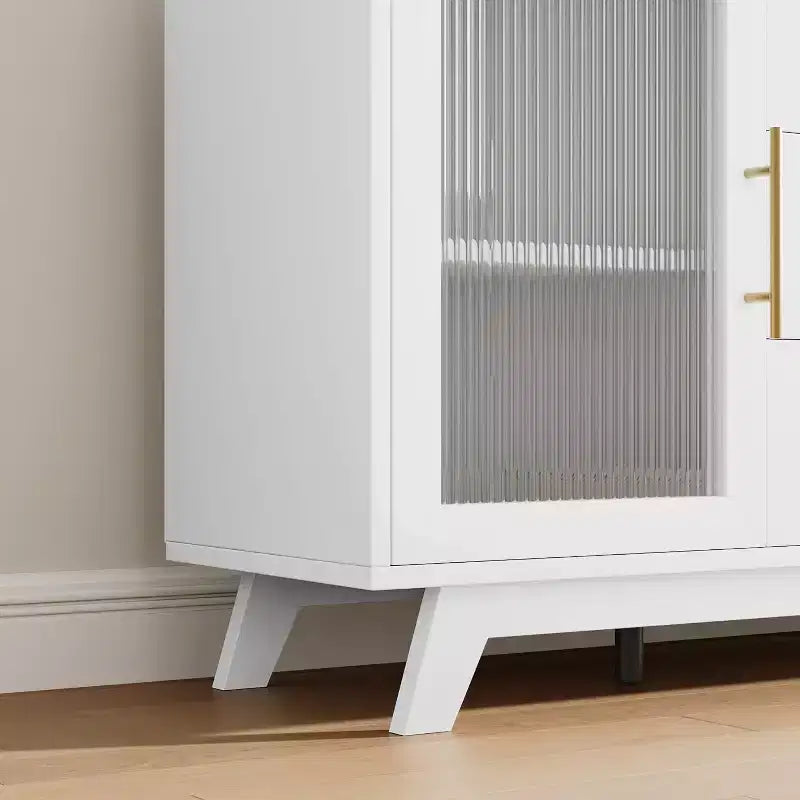 Meuble bar Coffer avec 2 portes en verre cannelé