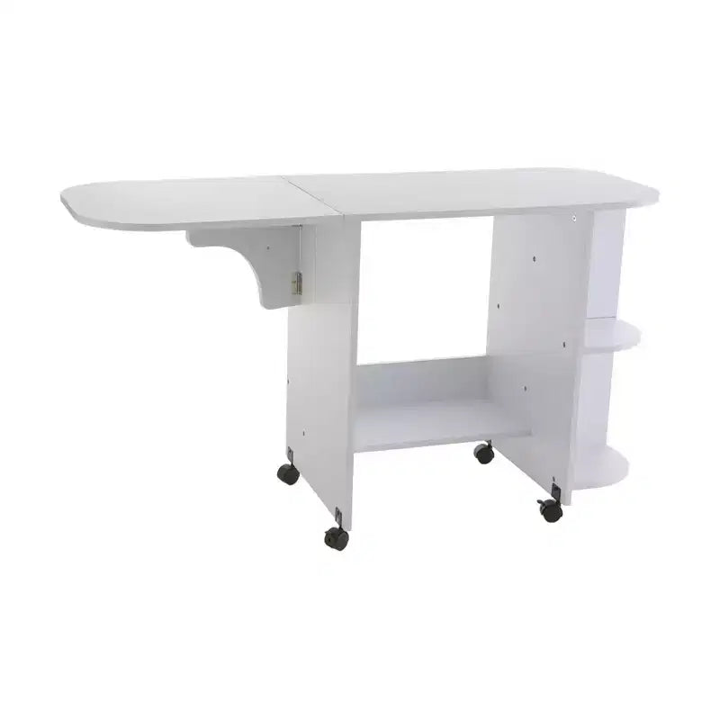 Stradville Expandable Rolling Sewing Table/Craft Station - White - SEI