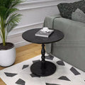 MAYEERTY 23 Black Accent Round Table, Round Side Table, Small Drink Table for Small Space Living Room
