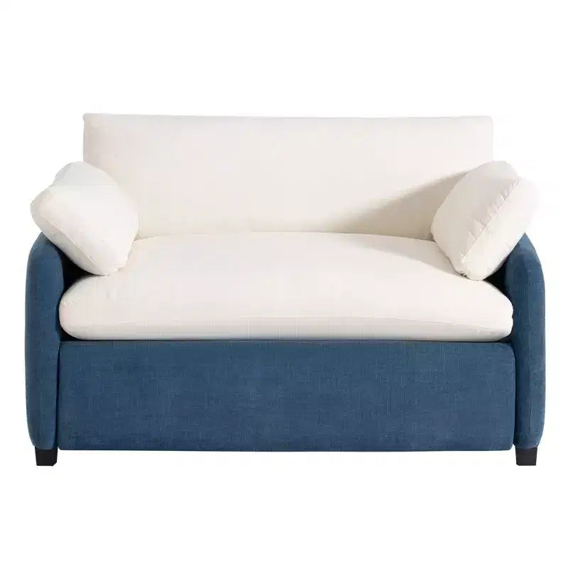 Fauteuil chenille surdimensionné avec assise profonde et coussins décoratifs