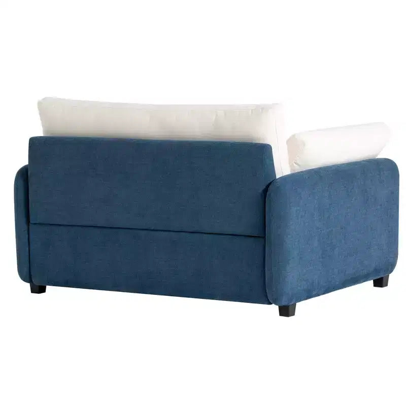 Fauteuil chenille surdimensionné avec assise profonde et coussins décoratifs