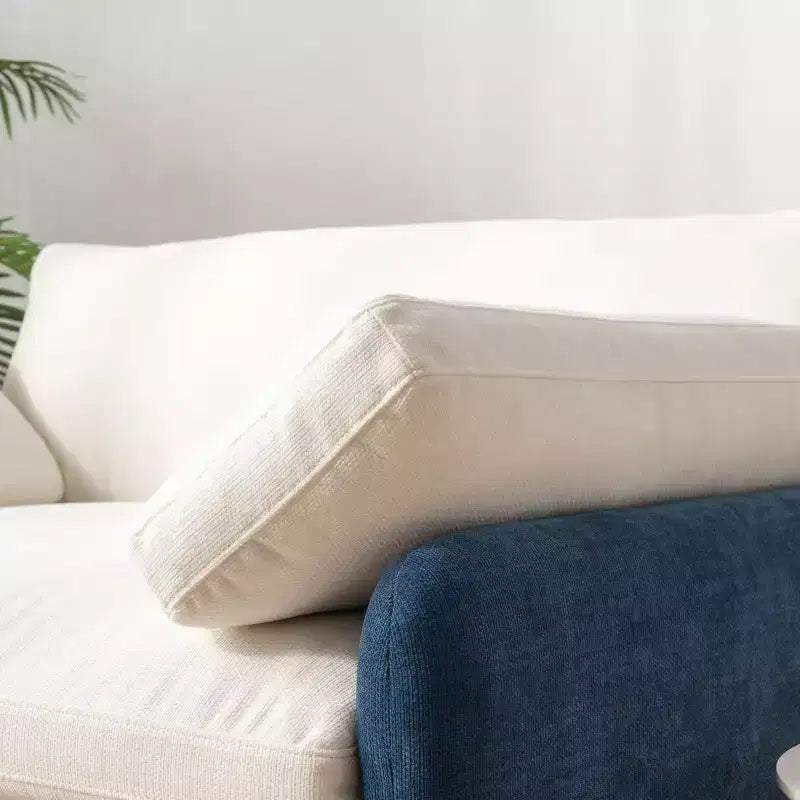 Fauteuil chenille surdimensionné avec assise profonde et coussins décoratifs