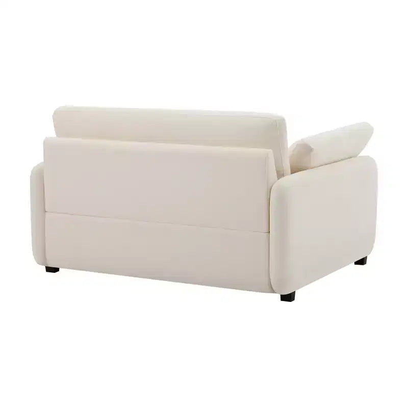 Fauteuil chenille surdimensionné avec assise profonde et coussins décoratifs