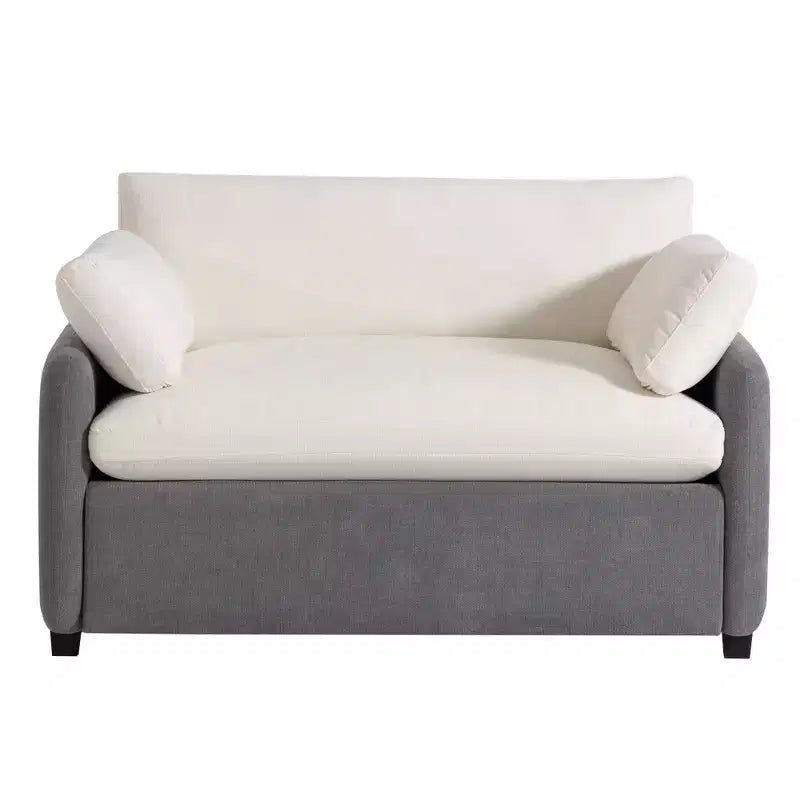 Fauteuil chenille surdimensionné avec assise profonde et coussins décoratifs