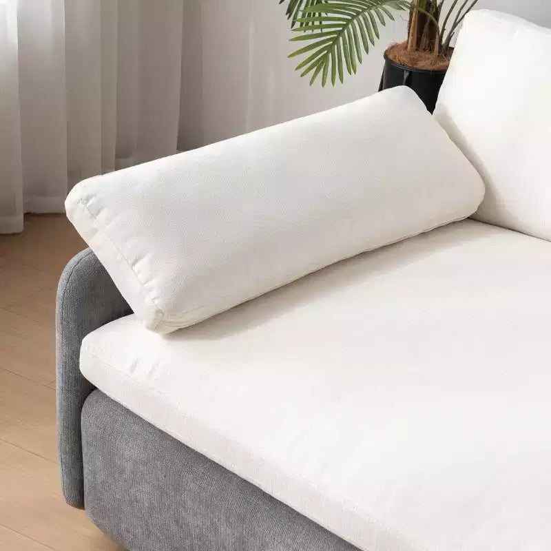 Fauteuil chenille surdimensionné avec assise profonde et coussins décoratifs