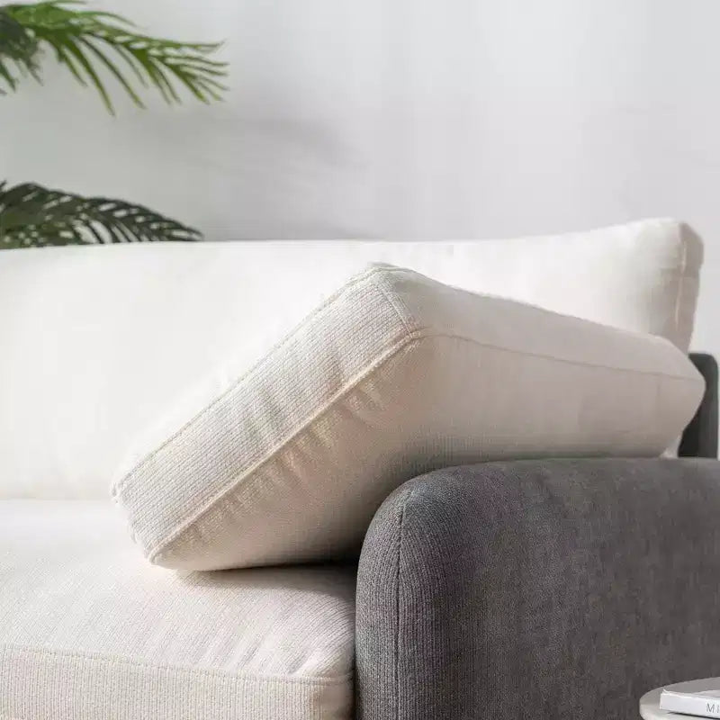 Fauteuil chenille surdimensionné avec assise profonde et coussins décoratifs