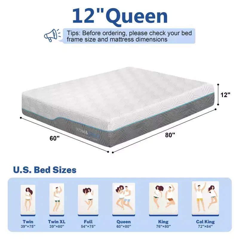 Matelas moelleux, matelas double en mousse à mémoire de forme de 30/35 cm, recouvert de soie glacée, matelas de qualité supérieure au thé vert/gel frais, blanc