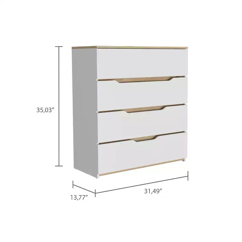 Commode moderne à 4 tiroirs avec plateau supérieur, grands tiroirs, commode de chambre à coucher, d'entrée, commode en bois