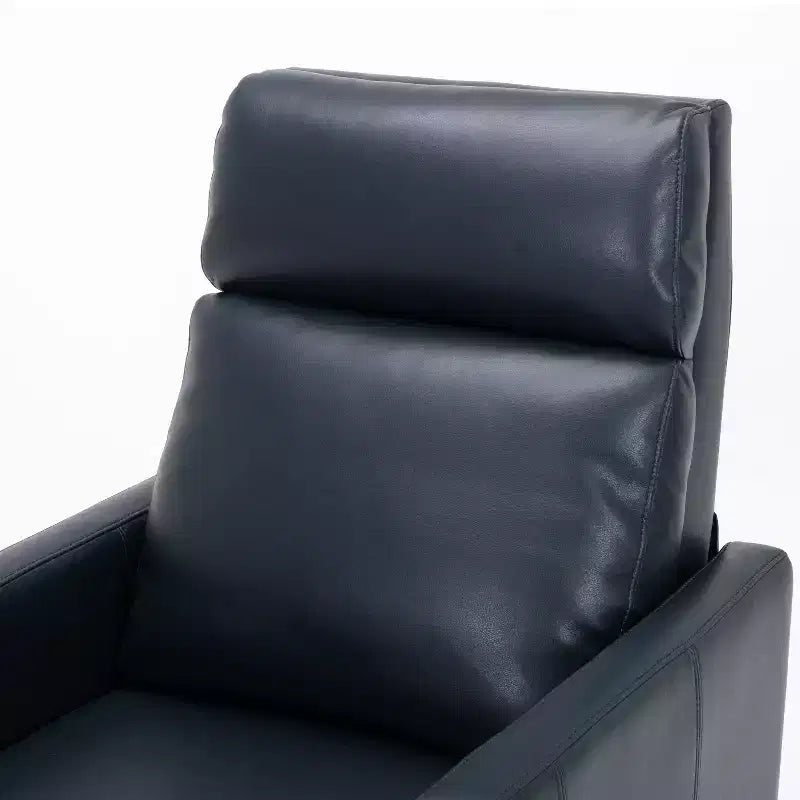 Fauteuil Inclinable Poussoir Fauteuil d'Appoint Fauteuil Inclinable en Similicuir avec Pieds en Bois Massif pour Salon Chambre à Coucher