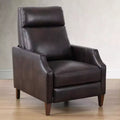 Okak Push Back Recliner Chair Accent Chair Faux Leather Recliner Sofa Chair with Solid Wood Legs for Living Room Bedroom