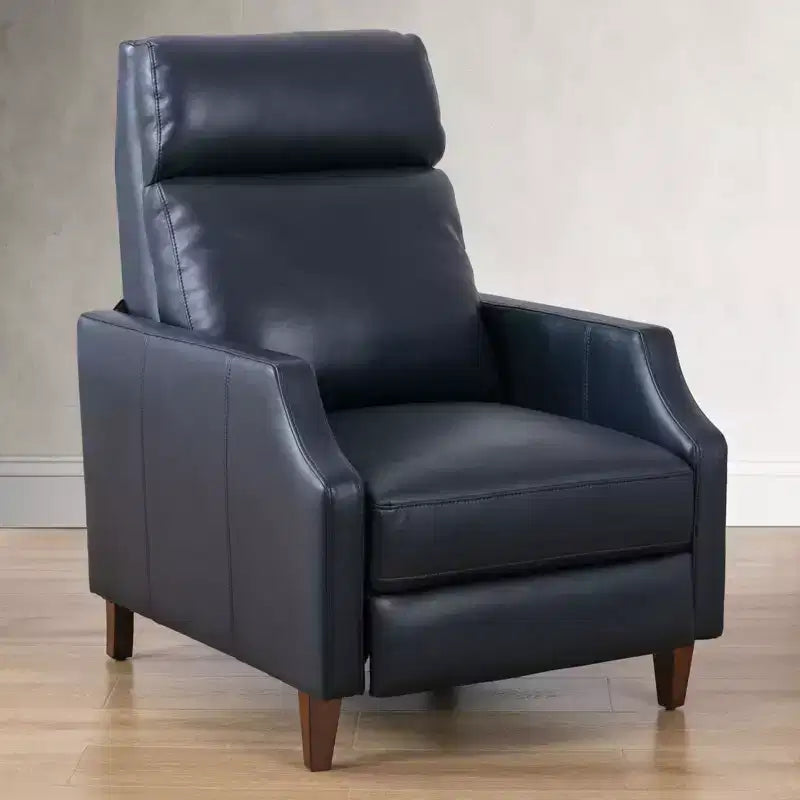 Fauteuil Inclinable Poussoir Fauteuil d'Appoint Fauteuil Inclinable en Similicuir avec Pieds en Bois Massif pour Salon Chambre à Coucher