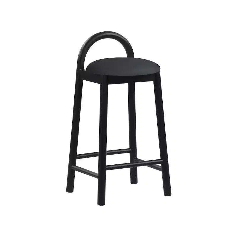 Meridian Furniture,Calvin Black Vegan Leather Stool