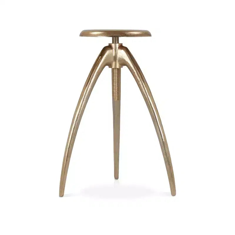 Meridian Furniture,Clara Gold Aluminum Counter/Bar Stool