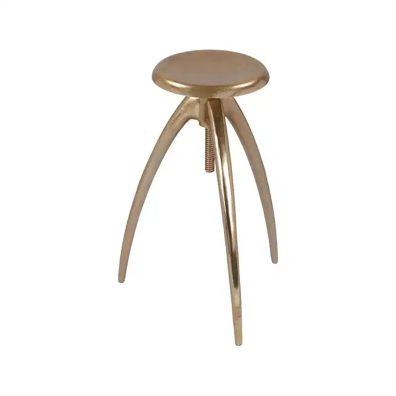 Tabouret de comptoir/bar en aluminium doré