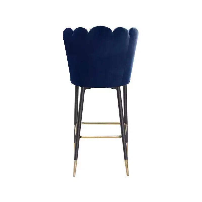 Tabouret en velours marine