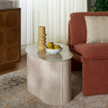 Table d'appoint en céramique grand modèle céramique beige/beige
