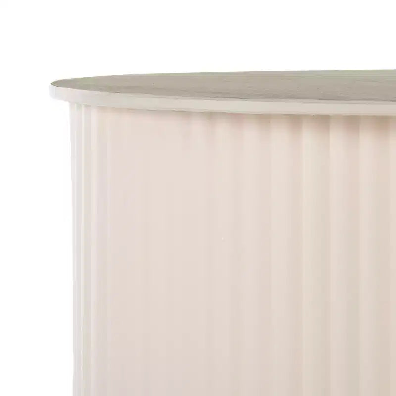 Table d'appoint en céramique grand modèle céramique beige/beige