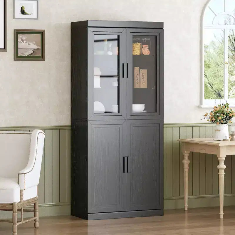 PexFix Freestanding Wood Pantry Cabinet Kitchen Storage Organizer With Shelves & Doors Large Capacity