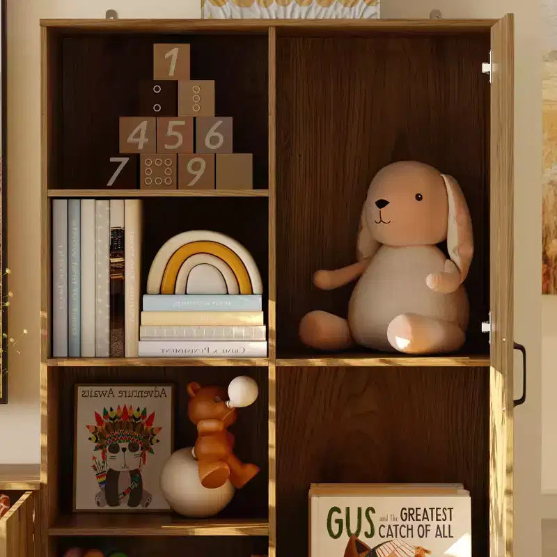 Meuble TV mural en chêne massif pour salon avec bibliothèques et meuble de rangement TV