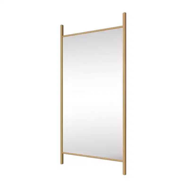 Miroir mural en bois massif de style échelle, 35 po larg. x 73 po haut., brun