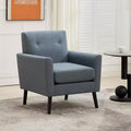 Acekool Fabric Accent Chair with Wood Legs, Mid-Century Modern Armchair for Living Room, Bedroom, Apartment