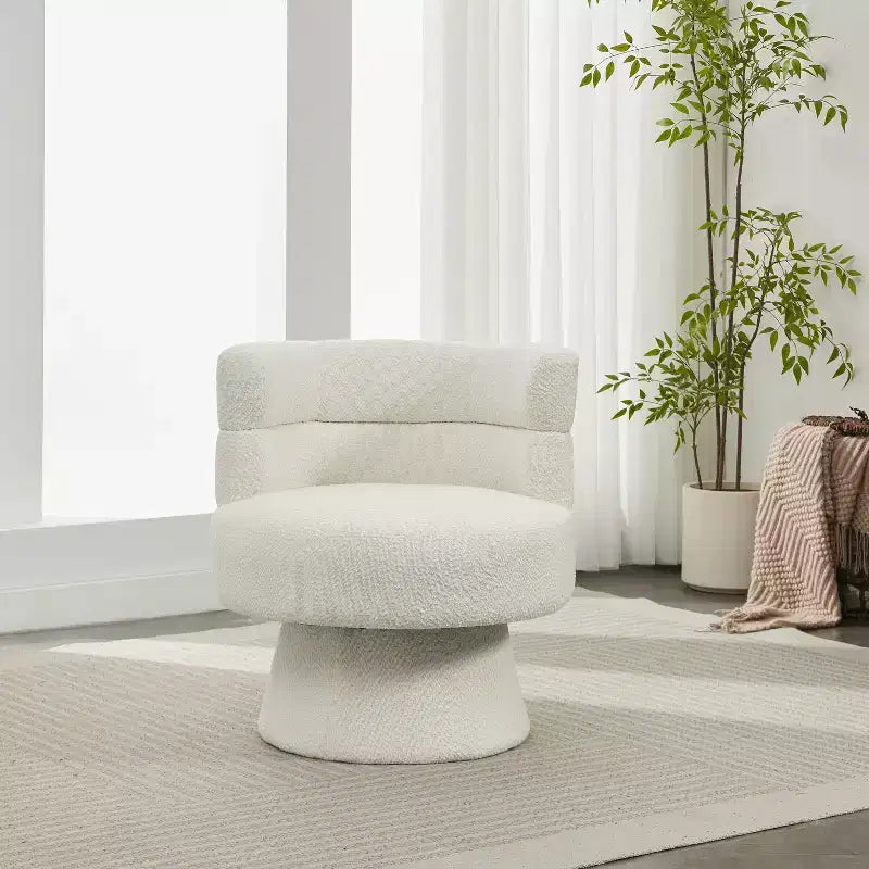 Christopher Knight Home Valhein Contemporary 360 Swivel Boucle Upholstered Chair