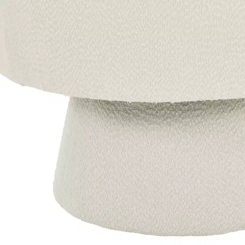 Fauteuil pivotant contemporain rembourré en tissu bouclette