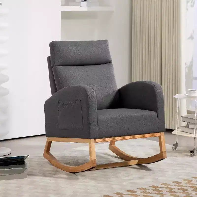 Fauteuil à bascule pour chambre d'enfant avec rangement