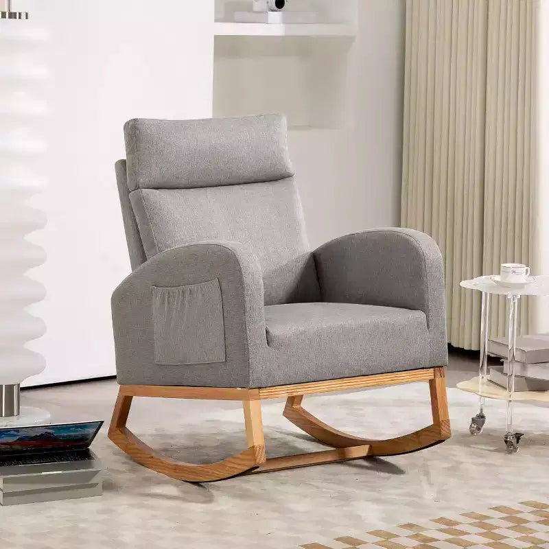 Fauteuil à bascule pour chambre d'enfant avec rangement