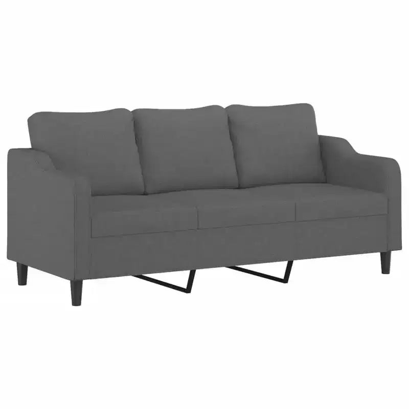 vidaXL Modern Living Room Fabric Sofa Chair - Comfortable Padding with Durable Fabric and Sturdy Metal Frame in Black