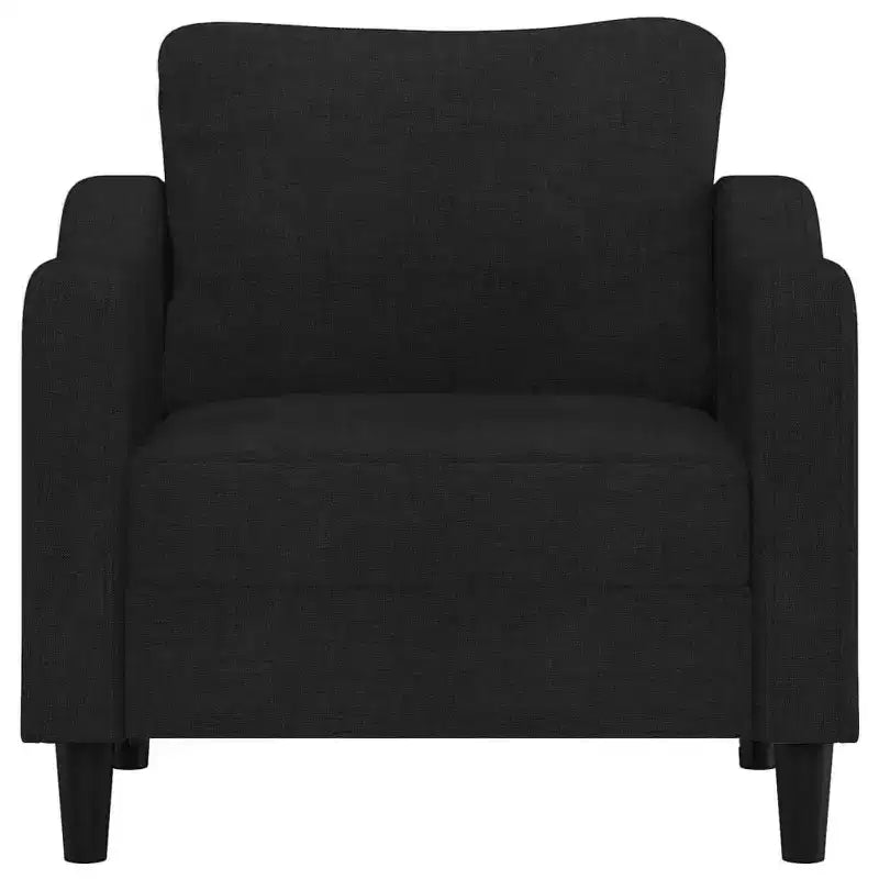 Fauteuil de salon moderne en tissu – Rembourrage confortable avec tissu durable et cadre métallique robuste en noir