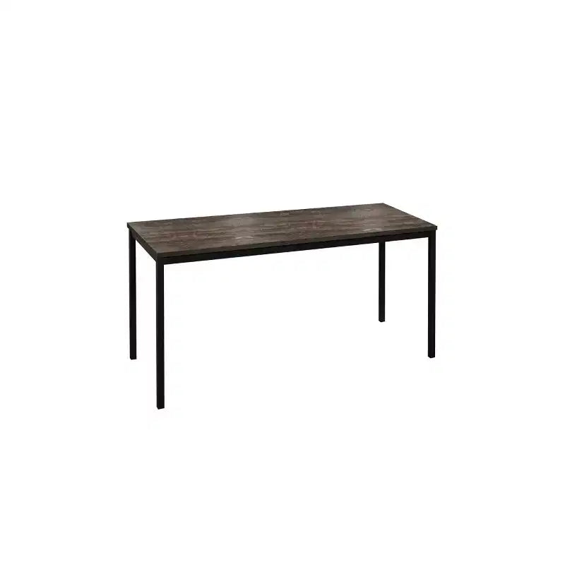 Bureau d'ordinateur contemporain en bois et métal