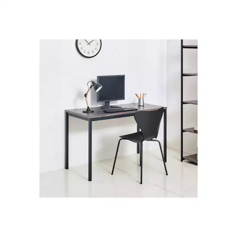 Bureau d'ordinateur contemporain en bois et métal