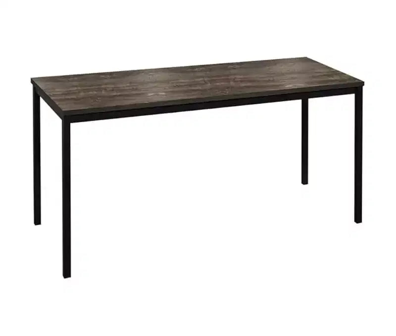 Bureau d'ordinateur contemporain en bois et métal