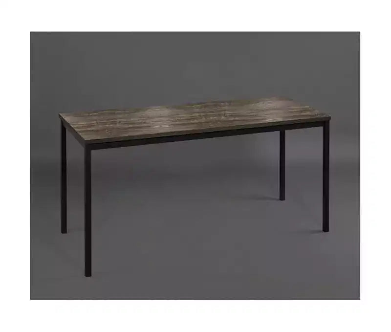 Bureau d'ordinateur contemporain en bois et métal
