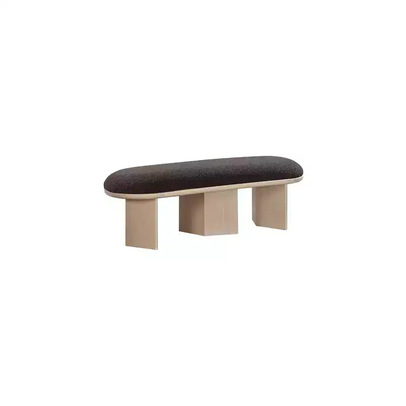 Banc en tissu bouclé