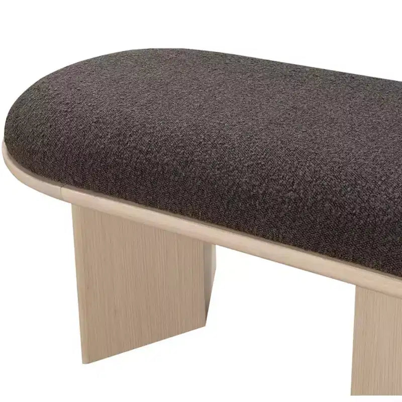 Banc en tissu bouclé