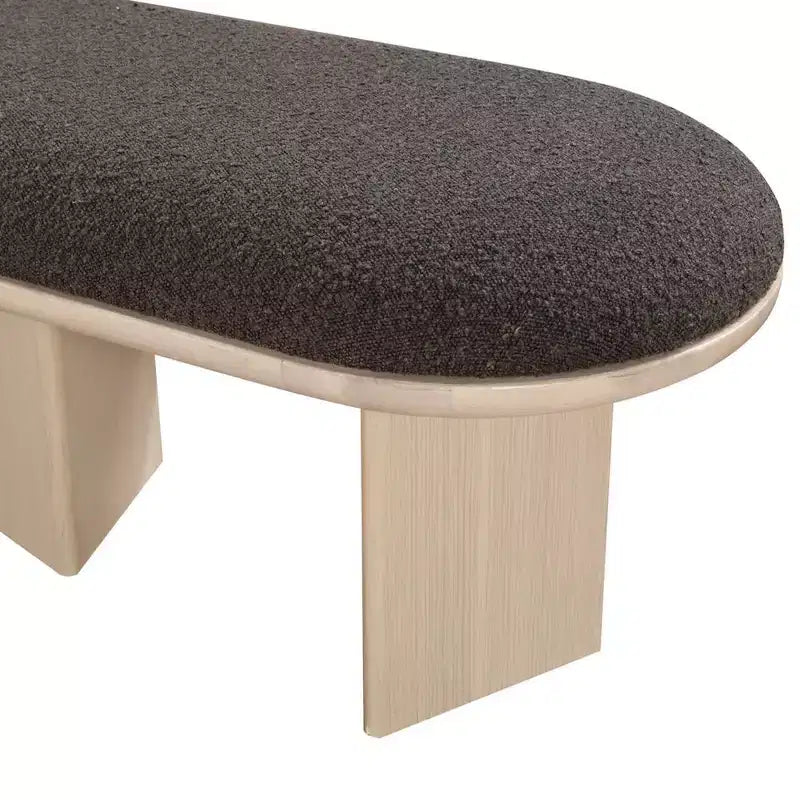 Banc en tissu bouclé