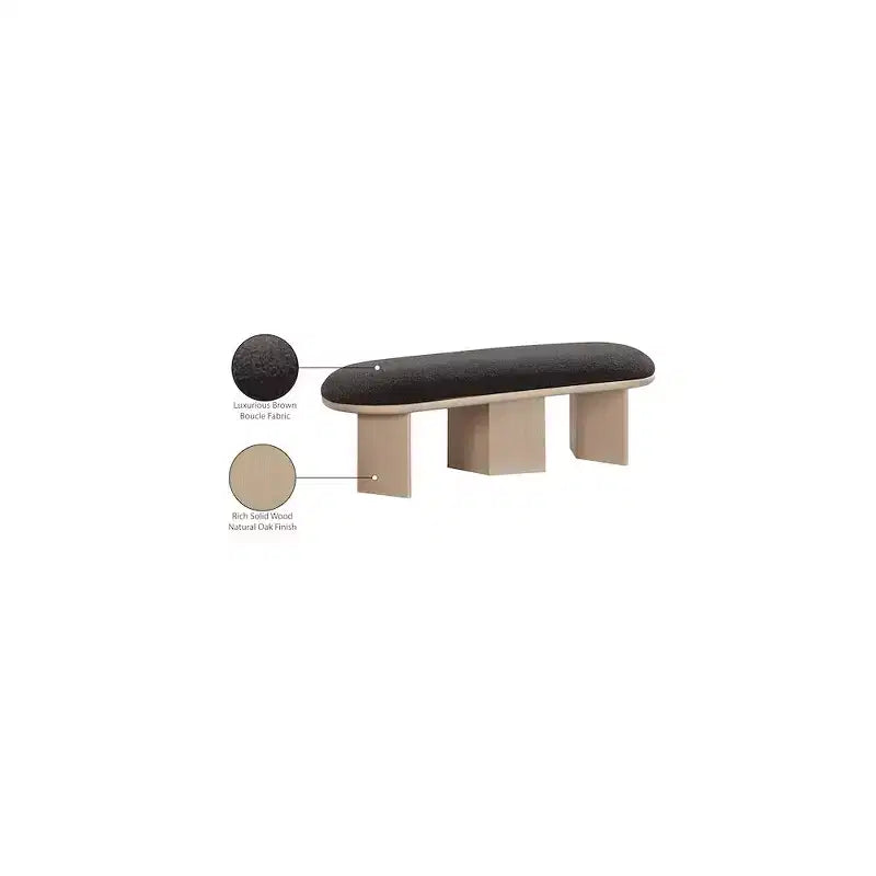 Banc en tissu bouclé