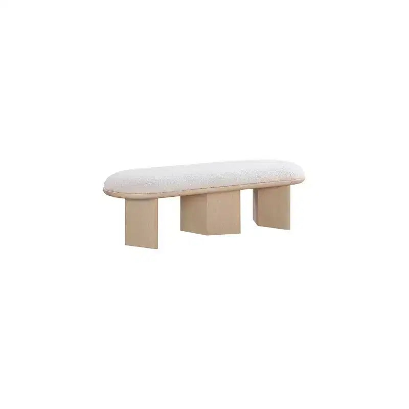 Banc en tissu bouclé